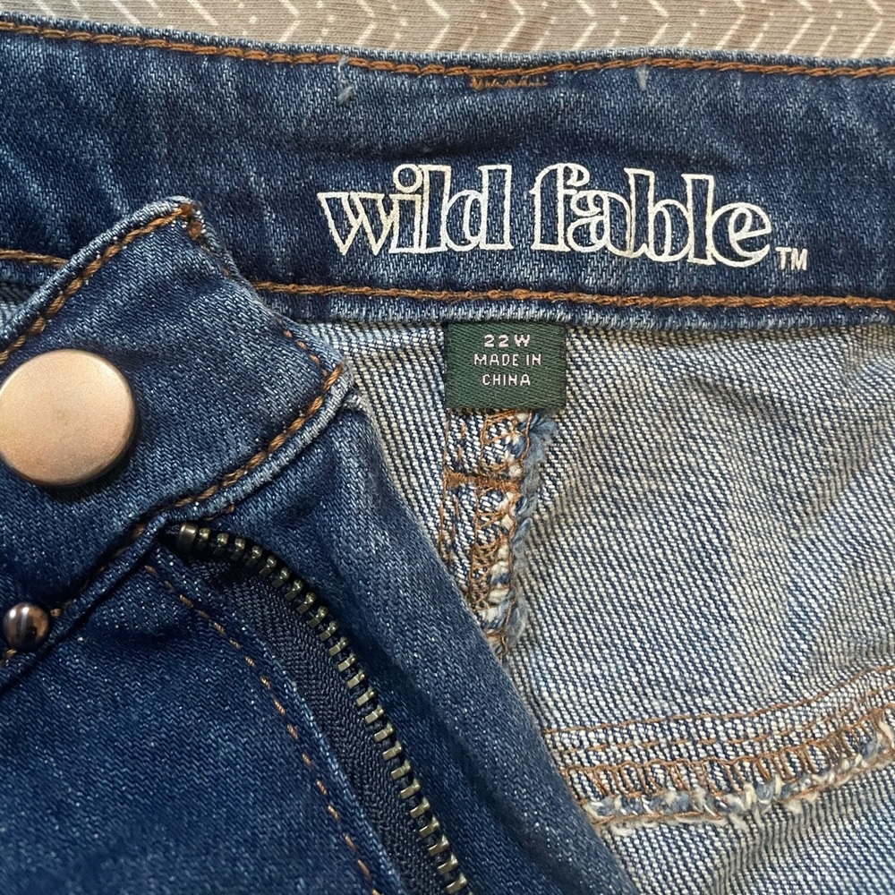 22W Denim Skirt with pockets